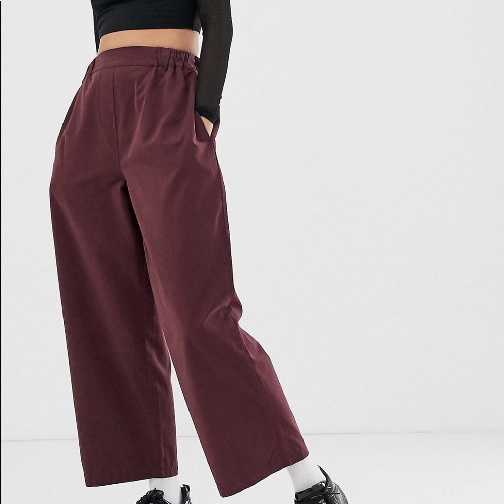 Asos moleskin pull on pants awkward length sz 12